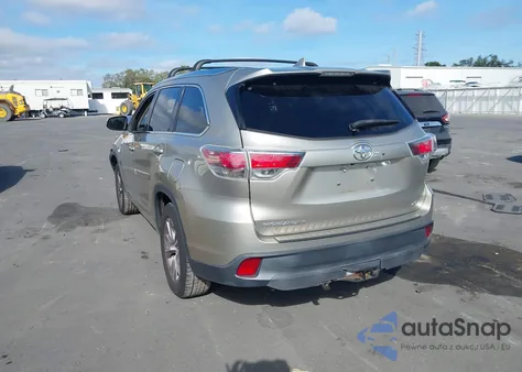 2015 Toyota Highlander Xle V6 from USA, damaged, VIN 5TDKKRFH9FS098648